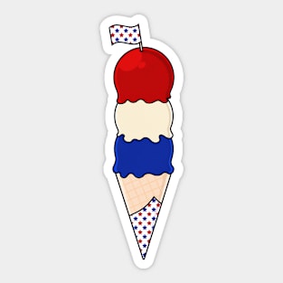 USA Ice Cream Sticker